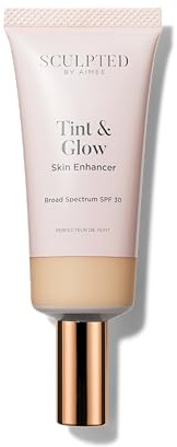 Tint & Glow Hydrating Tinted Moisturiser from Sculpted by Aimee – 45ml Cruelty-Free Moisturising Face & Skin Tint Enhancer with SPF 30, Blue Light Protection, Hyaluronic Acid & Niacinamide