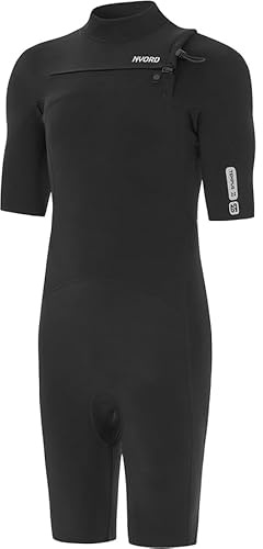 Nyord 2024 Hommes Tempus 2/2mm Chest Zip Shorty Combinaison Néoprène N04BA00013 - Black Size - MS