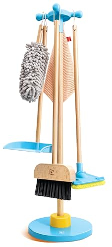 Hape Spielzeug-Putzset mit Ordnungsständer, Kinder-Rollenspiel, ab 3 Jahren