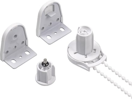 25mm Metal Bracket Upgrade Roller Blind Fittings Spare Kit, Window Shade Repiar Kit Complete with Metal Brackets & End Plug, Shade Weight Max Load 6.6 LBS (3 KGS)