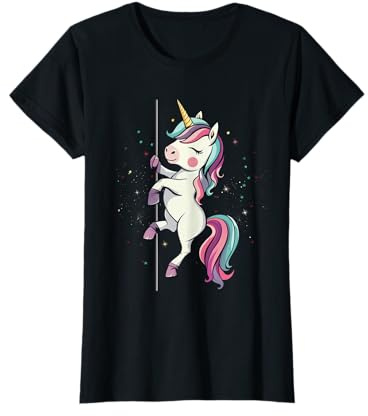 Pole Dance Unicorno Ballerina Esotica Divertente Carino Maglietta