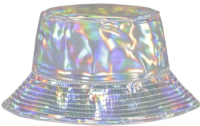 JJDreams Gorra brillante metálica, hip hop, sombrero de cambio de color, para disfraces de carnaval, fiestas temáticas y festivales, B3.silver, 55-58