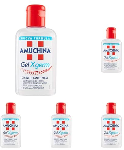 Amuchina Disinfettante Mani X-Germ, Balsamo, 80ml (Confezione da 5)