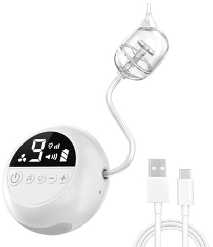 Ycagrain Detergente per naso elettrico con musica e bagliore aspirapolvere nasale elettrico potente aspirapolvere ricaricabile per neonati