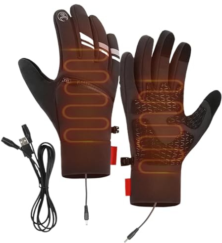 Uppvärmda handskar | USB elektriska uppvärmda termiska handskar, pekskärmshandskar, vattentäta uppvärmda snowboardhandskar för utomhuscykling körning