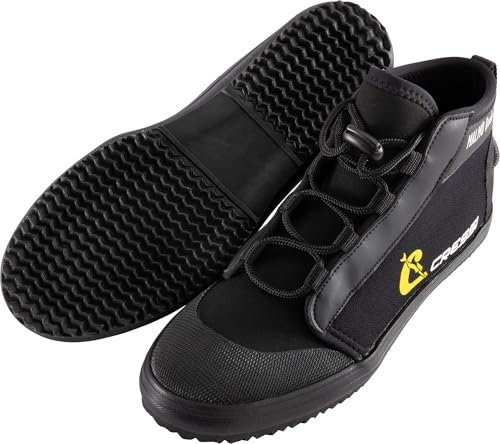 CRESSI Unisex-Adult Malmo Rock Boots 3mm S Neoprenschuhe 3 mmfür mit Harter, Griffiger Sohle Maximaler Schutz beim Tauchen und Verschiedenen Wasseraktivitäten, Schwarz, S