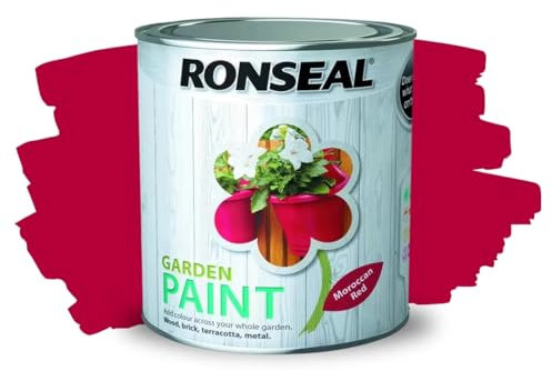 ARUUJ - Garden Paint, Fence Paints, Weather Resistant Outdoor Matt Paints, Water Based Paint For Sheds, Metal, Terracotta, Easy to Apply, Long-Lasting Colour & Protection (Moroccan Red, 250ML)