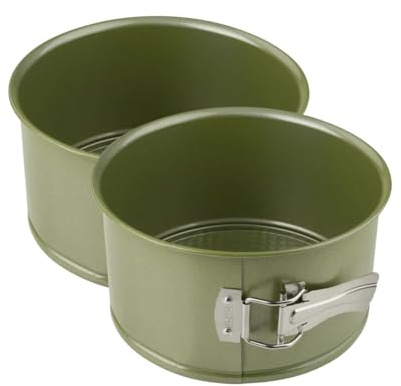 Zenker 9347850 Lot de 2 Moules à manqué à panettone à charnière, Moule vert éco-responsable anti-adhésif, ILAG, Cire de carnauba, 18 x 10 cm