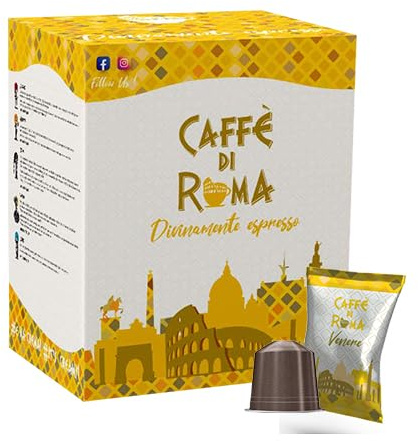 CAFFE DI ROMA 100 Capsule VENERE Crema Oro compatibile con Macchine Nespresso - (600, VENERE - ORO)