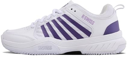 K-Swiss Womens Court Express 2 Tennis Shoe, White Purple Haze Neon Lavender, 6 UK
