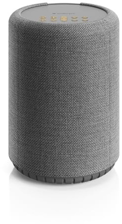 Audio Pro A10 MkII W, WiFi y Bluetooth 5.0 Altavoz multihabitación, 52 W Digital Clase D, 300 Hz Crossover, AirPlay 2, Google Cast, Spotify Connect, Bluetooth 5.0, montaje en pared/techo (gris)