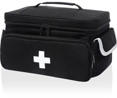 Zasjon Botiquín de Primeros Auxilios, Gran Impermeable Vacio Botiquin Viaje | Bolsas Vacías, Medicamentos Protectores, Fácil de Llevar, para Exteriores, Senderismo y Primeros Auxilios Familiares