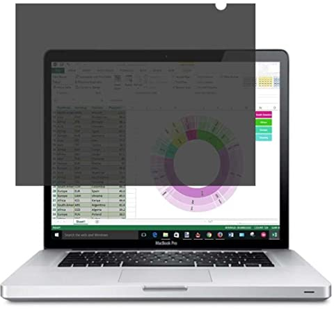 miberakom - Privacy Screen filtro/ filtro de privacidad/ Privacidad Protector de pantalla para portátiles, portátiles y monitores 14 (Widescreen 16:9) - 310 mm x 174 mm