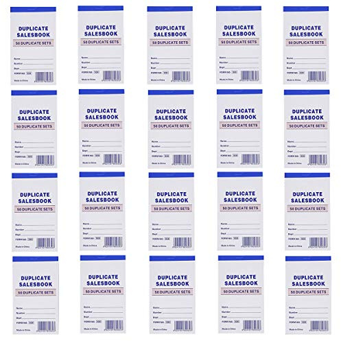 FactorDuty 20 Pack Lot Sales Book Order Receipt Invoice Carbonless Copy 50 Sets 3.5 X 5.5
