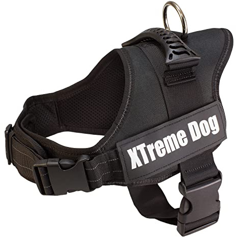 Arquivet Arnés Perro Xtreme Dog Negro Talla: XS/44-57 cm - Arnés ergonómico Ajustable en Cuello y Extra Resistente para Perros - para el adiestramiento y Paseo de tu Mascota