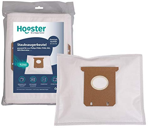 Hooster 30 Stück Staubsaugerbeutel passend für Swirl PH86 / PH 86 / PH96 / PH 96 / E82 / E 82 / VO75 / VO 75 / mit Zusatzfilter