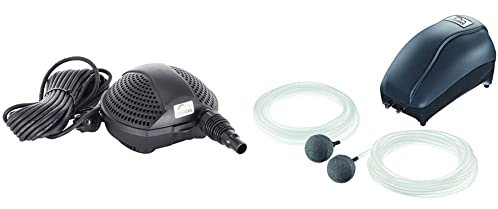 PONTEC 50851 PondoMax Eco 1500 Pompe à Filtre & 57515 PondoAir Set 450 Aérateur de Bassin