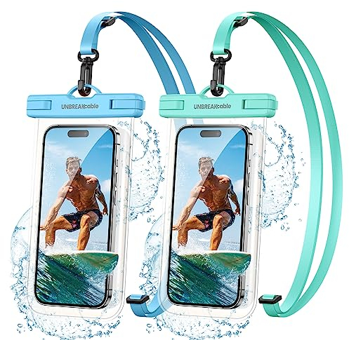 UNBREAKcable wasserdichte Handyhülle Unterwasser hülle - [2 Stück] 7.0 Zoll IPX8 wasserfeste handyhülle für Schwimmen, Baden für iPhone 14 13 12 11 Pro Max Mini, XS X XR SE 8 7 6 Samsung & Mehr