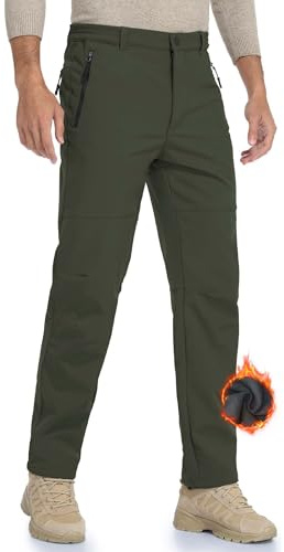 HFDWYJ Pantalon Ski Randonnee Homme Imperméable Pantalon de Travail Thermique Étanche Coupe-Vent Hiver Pantalon de Montagne Neige Escalade