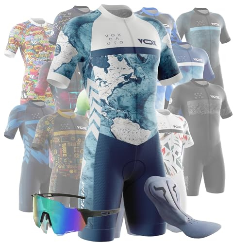 Cykling, skinndräkt, gel, vadderad, triathlon kostym, herr, triathlon triathlon tri-dräkt, kortärmad cykelskinndräkt med 3 bakfickor, snabbtorkande, Typ-11, S