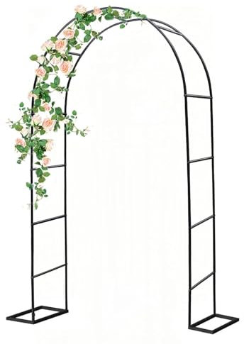 Gartenbogen Pergola Metall Gartenlaube Laubengänge Hochzeitsbögen für den Außenbereich Spalier Robustes Stahl Ballonbogen Set 1,2 m 1,4 m 1,8 m 2,4 m 3,5 m breit