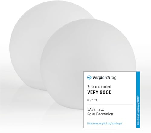 EASYmaxx Set di 2 lampade solari a LED con cambio di colore, lampada decorativa da giardino con illuminazione a LED, splendidi effetti di luce con sensore di luce diurna ed esterni, decorazione da