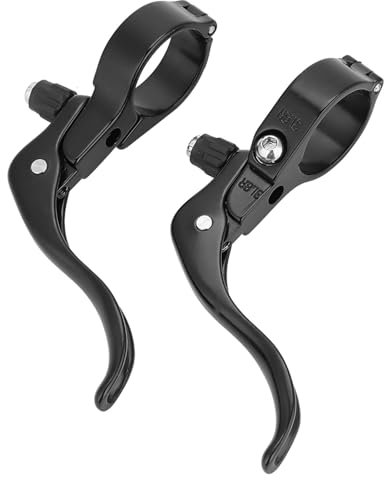 Palancas de freno de bicicleta, palancas de freno de bicicleta, 2 piezas de manijas de freno antideslizantes para bicicleta de montaña de 31,8 mm de diámetro para la mayoría de (Black)