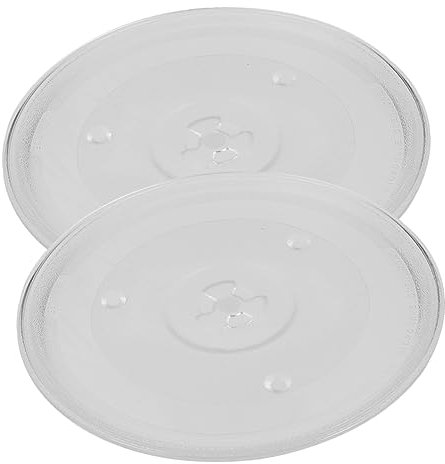 Alipis 2pcs Microwave Glass Plate Replacement Turntable Tray 27cm Heat Resistant Easy to Clean Oven Cooking Plate for Microwave Oven