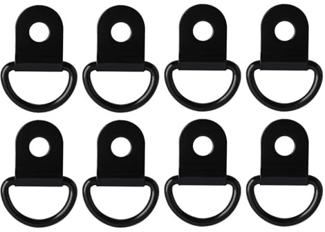 Riybyds 8 Pezzi di Anelli A D in Acciaio Inossidabile, per Ganci, Camion E Barche - Ogni Anello può Sopportare Un Carico Fino A 200 Chilogrammi Ed è Particolarmente Resistente alla Corrosione