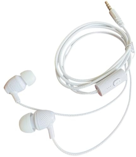 ZYHARUKO Écouteurs intra-auriculaires à réduction du bruit avec microphone et 3,5 mm pour tablette et ordinateur portable