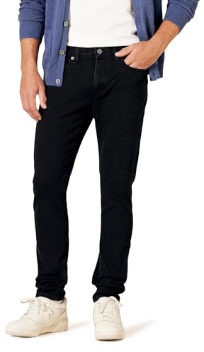 Amazon Essentials Jean Stretch Coupe Skinny - couleurs abandonnées Homme, Noir Délavé, 30W / 30L