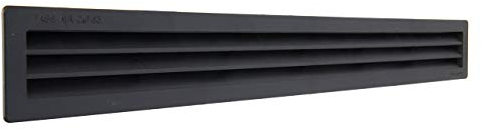 La Ventilazione P51R516N Rejilla de ventilación Rectangular de plástico Negro Empotrado con Red antiinsectos. Dimensiones 515x60 mm