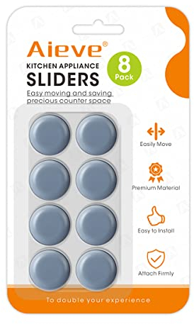 Aieve Kitchen Appliance Sliders, Small Appliance Sliders, Air Fryer Accessories Easy Movers for Air Fryers, Coffee Makers, Bread Machine (8 Pcs)