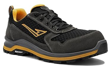 GARSPORT Kele Low 1 S1P, säkerhetssko för män, svart/orange, 40 EU, Svart Orange, 40 EU