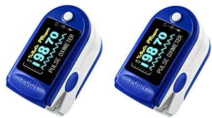 TEMPO DI SALDI Coppia di Saturimetri Da Dito Portatili Ossimetro Per Misurare L'Ossigeno