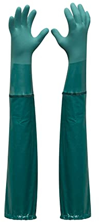 Gebol Nymphea | 1 paire | Taille M (taille 8) | Gants de jardin pour étang et piscine | Imperméable avec manchette extra longue | Gant de protection chimique avec meilleure sécurité de préhension |