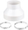 Abluftschlauch Adapter 150 mm auf 100 mm mit 2 Edelstahl Schlauchschelle Reduzierstück Reduzierverbinder Universal Reduzierstück schlauch adapter für Lüftung Rundrohr Lüftungskanal