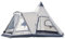 Skandika Tipi Zelt Lavvu | Zelt für 4-6 Personen, 2-3 m Stehhöhe, eingenähter Zeltboden, 3000 mm Wassersäule, UV 50+, Festivalzelt, Indianerzelt, Familienzelt | Outdoor, Camping, Glamping