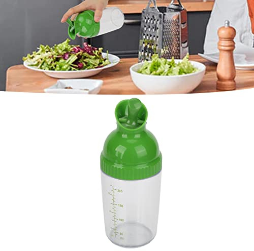 200 Ml Salladsdressing Shaker Förhindra Läckage Salladsdressingburk med Lock ABS + PP Kryddflaska för köksförvaring. Tål Diskmaskin (Grön) salatshaker glas salad dressing bottle Salladsskakare