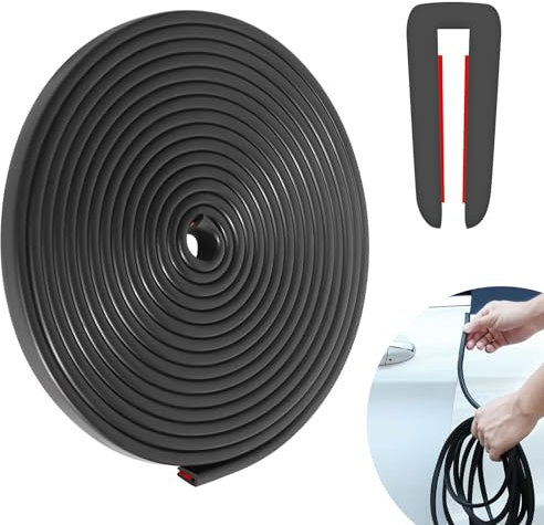 Protection des bords pour tôles - 4 m - En caoutchouc - 1,5 mm - Forme en U - Autocollant - Pour portes de voiture, plaques métalliques, plaques de verre, portes, fenêtres