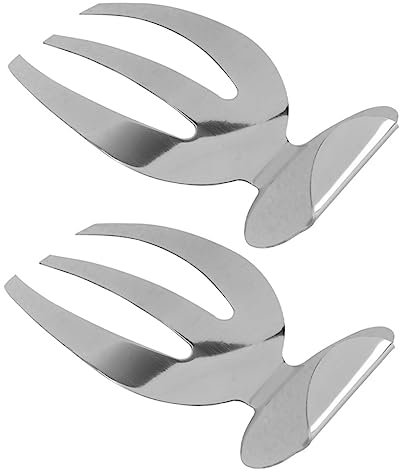 Garra de Ensalada de Acero Inoxidable 2 Piezas, Diseño de Tres Puntas