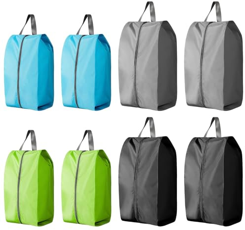 XSHAO Lot de 8 sacs à chaussures de voyage étanches avec fermeture éclair pour le rangement de voyage ou de la maison (2 tailles)