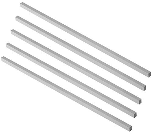 sourcing map 5Pcs Outil de Tournage HSS Foret 5mmx5mmx200mm Outil de Tour Fraise Carré Broyeur Ébauche