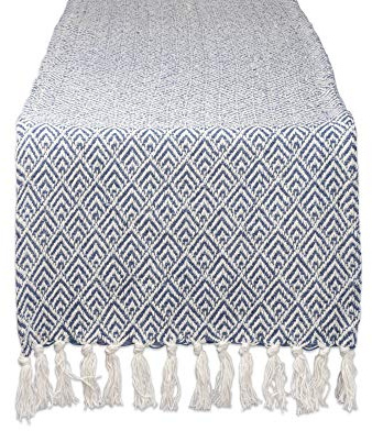 DII Braided Farmhouse Table Runner, 15 x 72 inches, 1-Piece, French Blue