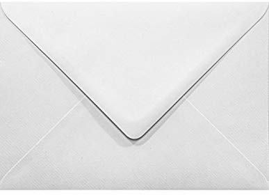 Netuno 25 Briefumschläge Weiß gerippt DIN B6 12,5 x 17,5 cm 120g Aster Laid White elegante Briefhüllen strukturiert edle Briefkuverts mit Struktur für Einladungskarten Geburtstagskarten
