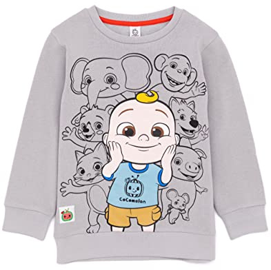 Cocomelon Tröja Barn Bebisar Småbarn djur- Characters Grå Hoppare 4-5 år