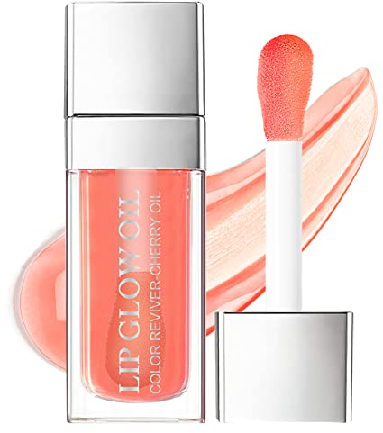 AOOWU Lip Oil, 6ml Lip Gloss para Labios Más Suaves y Duraderos, Lip Glow Oil para Voluminizador Labios Aumentar, Brillo de Labios Voluminizador para Brillante Hidratante, Elimina Arrugas