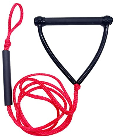 Cuerda del Wakeboard, ski de esquí acuático con Correa de Cuerda Mango de ski ski Remolque de esquí para Esquiar acuático Cuerda para Deportes acuáticos Rojo 24 pies