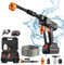 Idropulitrice a Batteria,60 Bar Idropulitrice Portatile Con Ugello Multi Spray 6 In 1, 2 * 1500ma Batteria,48v 600w Portatile Idropulitrice Elettrica Per Lavaggio Auto E Pulizia Del Giardino