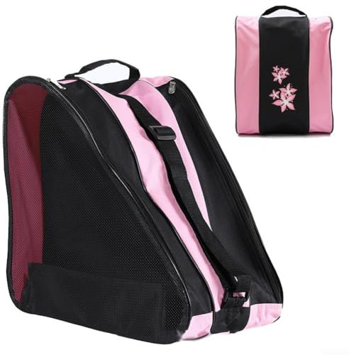 YUANGANG Premium Inliner Rollschuh Tasche Schlittschuhe Tragetasche für Größe 44 Rollschuhe und Ausrüstung (Rosa)